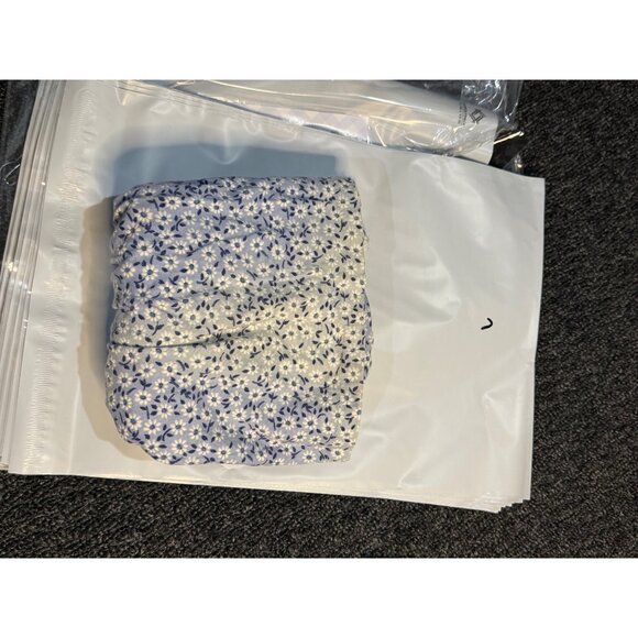 VTG Little Lass Girls 4T 2-Pcs Matching Outfit Baby Blue 90's Floral Lace Retro - Picture 13 of 13